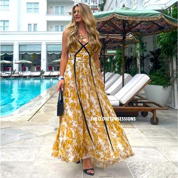 ZARA Blogger Fave Printed Maxi Dress NWT 💛 - Picture 12 of 16